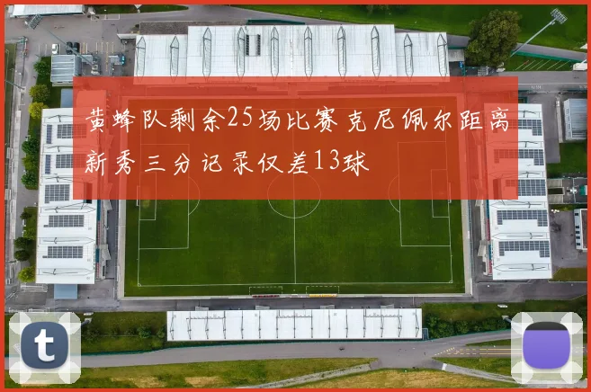 黄蜂队剩余25场比赛克尼佩尔距离新秀三分记录仅差13球